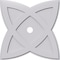 Ekena Millwork Cosmo Architectural Grade PVC Ceiling Medallion, 30"OD x 3"ID x 11 1/4"C x 1"P, One-Piece CMP30CM-03000 - alternate 1